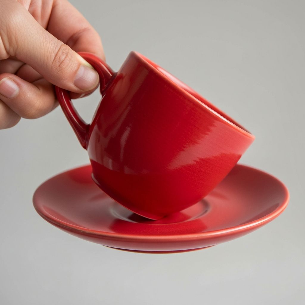 Чашка керамическая "Красная"
